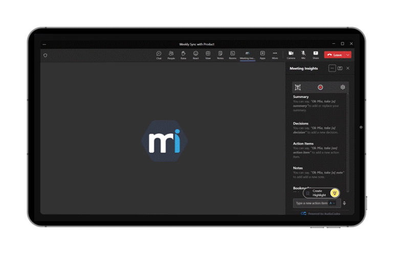 Get AI-powered Insights from your meeting with Meeting Insights